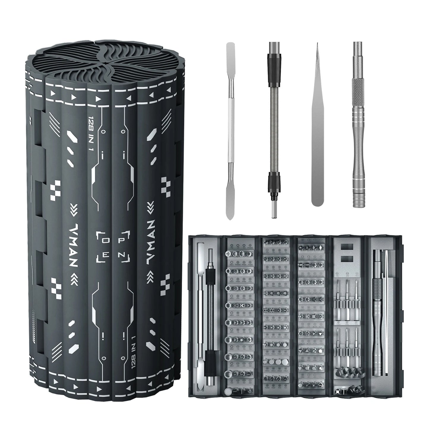 VMAN 128-In-1 Precision Screwdriver Set Magnetic Repair Tool Kit
