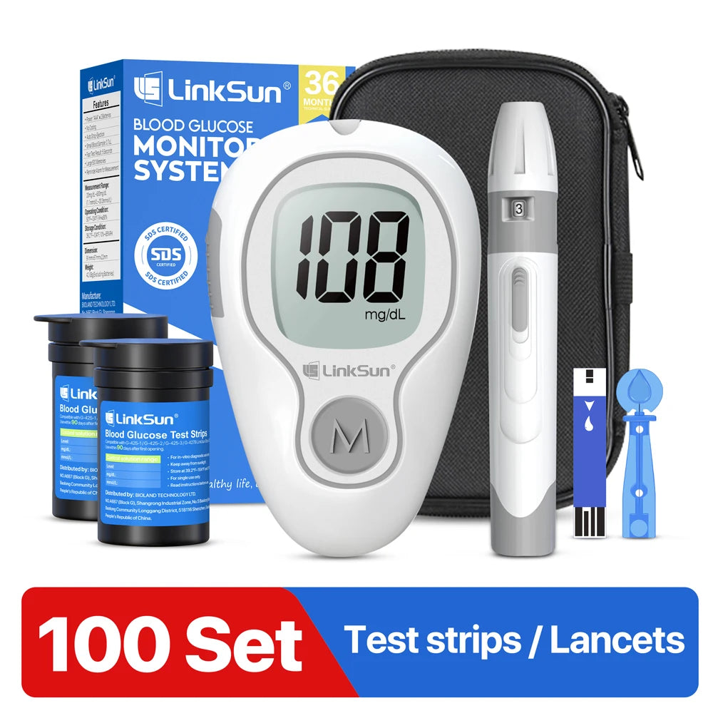 Linksun Blood Glucose Monitor G-425-1 Lancing Device Diabetes Kit