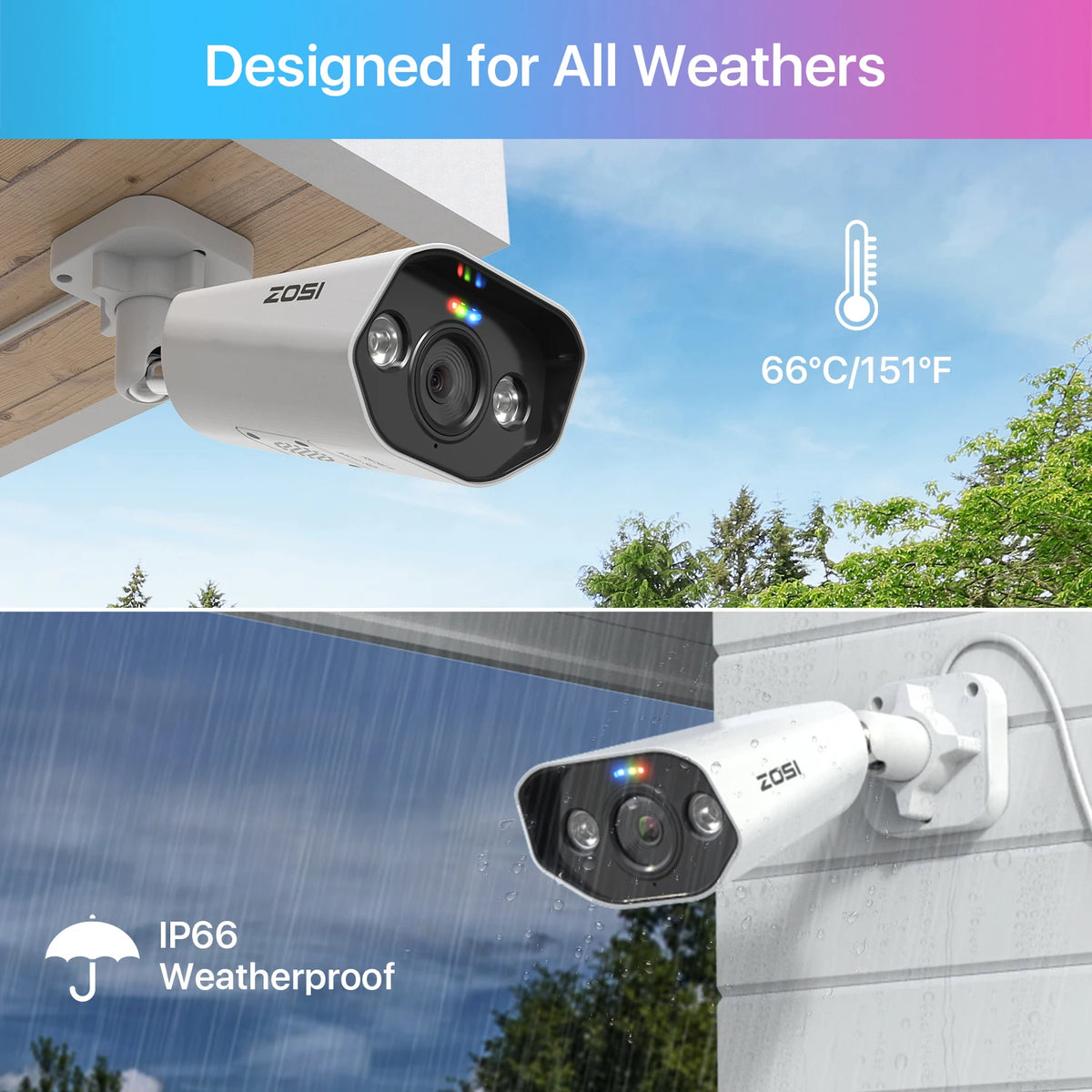 ZOSI 4K PoE CCTV Security Camera With Two Way Audio