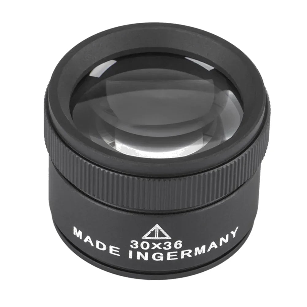 30X Magnifying Glass K9 Optical Lens Jewelry Loupe Monocle Handheld