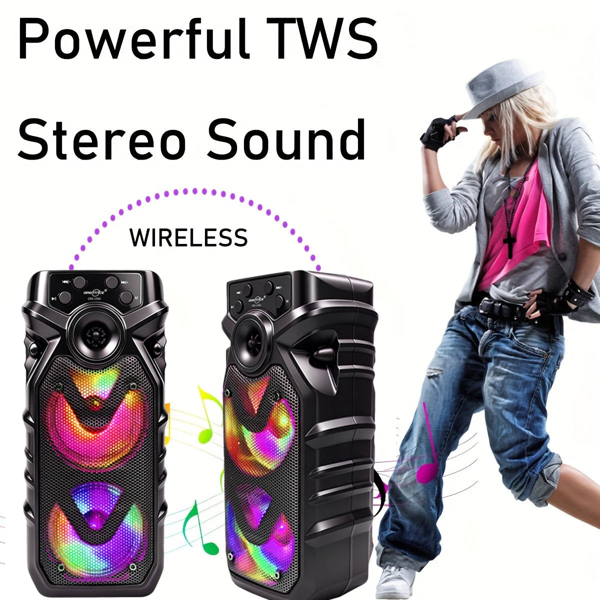 Wireless Bluetooth Portable Speaker and PA System for Guitar