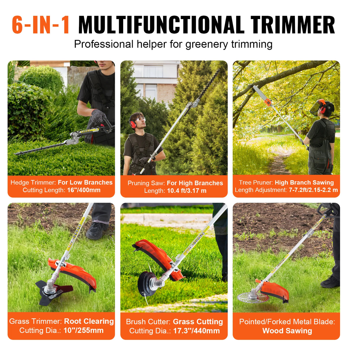 SucceBuy Multi Functional Trimmer For Hedge Weed Brush Tree Care