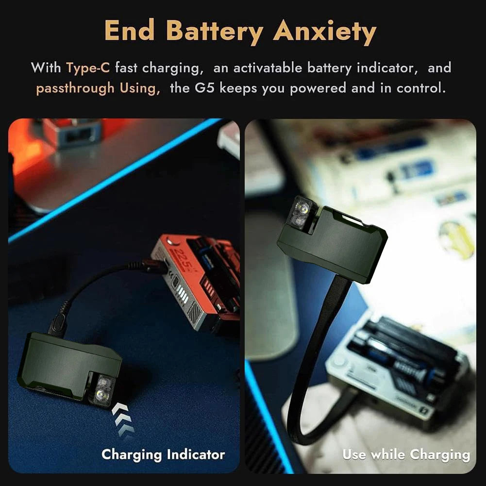 Flat Pocket Flashlight 400 Lumen EDC For Camping And Hiking