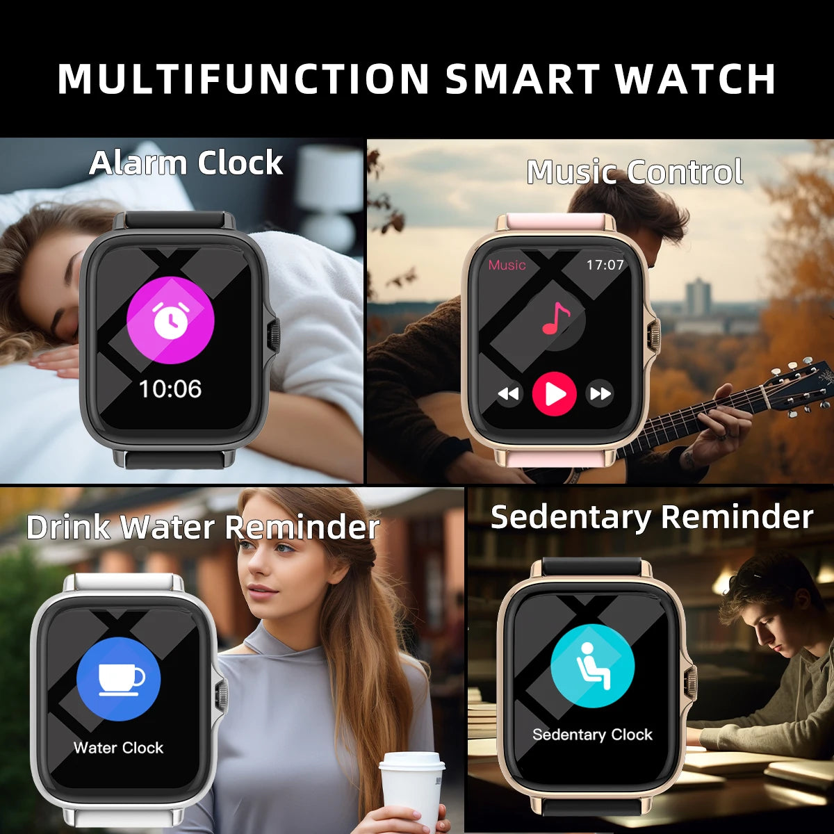 Smart Watch With Answer Calls Sleep Monitoring Pedometer And Alerts
