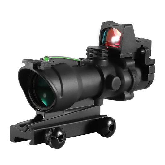 Nabila Adjustable Tactical Rifle Scope With Red Dot Sight