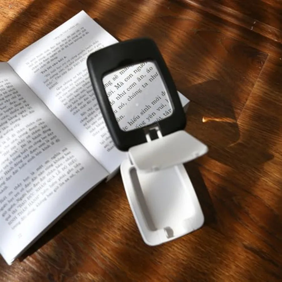 Portable Lighted Magnifying Glass With Stand And LED Desk Lamp