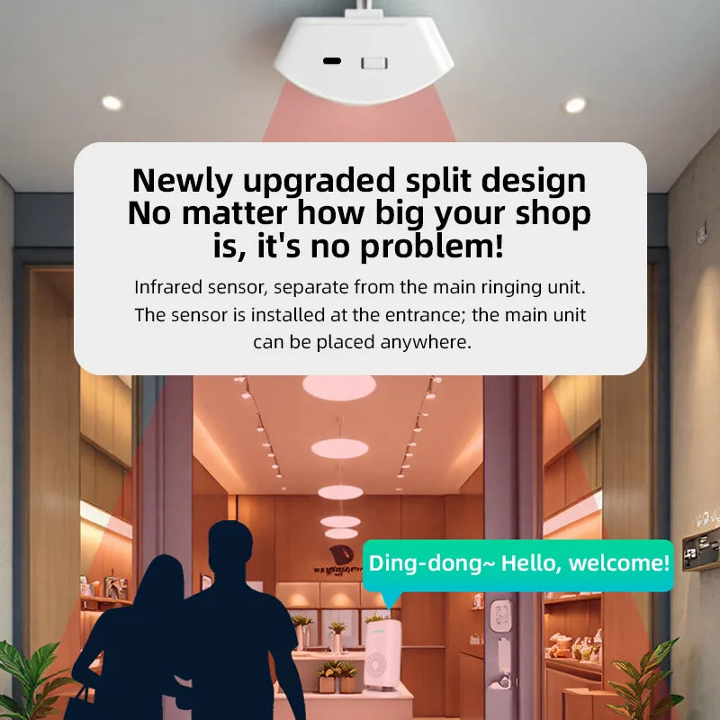 KERUI Wireless Motion Sensor Doorbell Chime Alarm for Home Shops