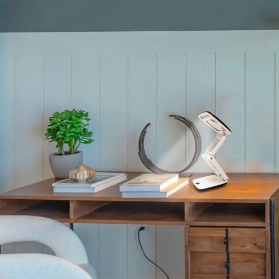 Portable Lighted Magnifying Glass With Stand And LED Desk Lamp