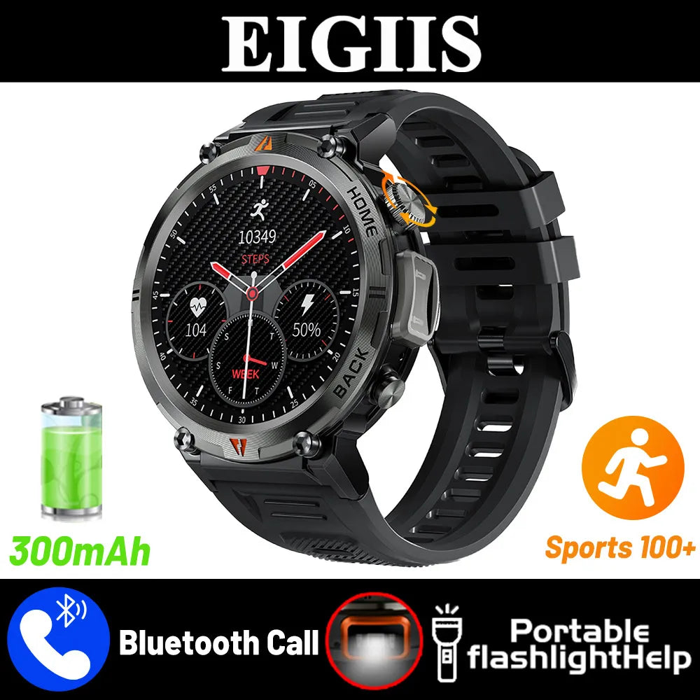 EIGIIS KE3 Bluetooth Calling Smartwatch For Men With Heart Rate