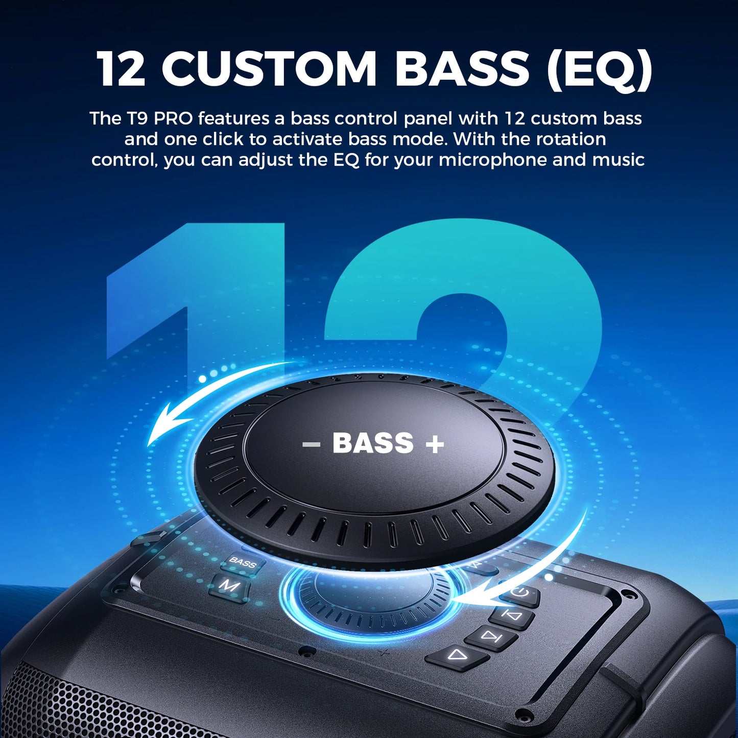 W-King 250W Peak Bluetooth Party Boombox Portable Speaker