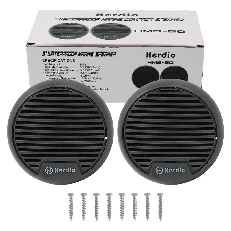 Herdio 140W Two Way Marine Waterproof Speaker System