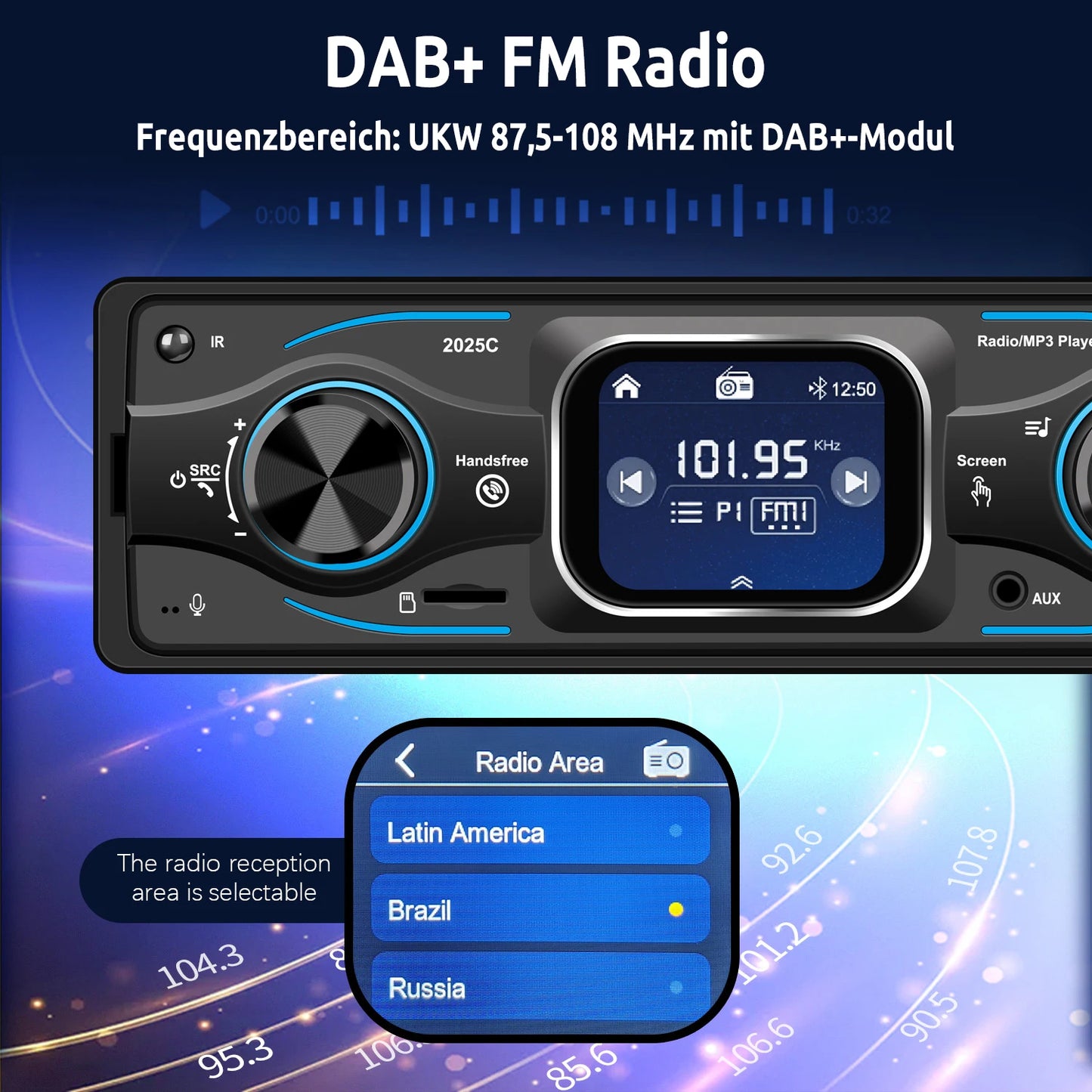 ESSGOO Bluetooth 6.0 Car Radio MP3 Player With USB/SD AUX