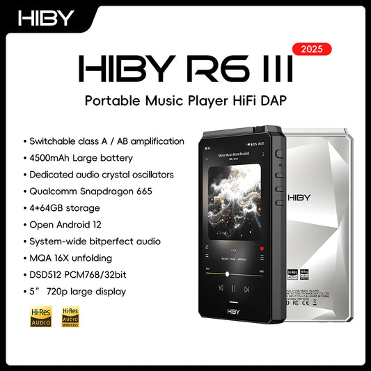 HiBy R6III Gen 3 Android Music Player With USB DAC