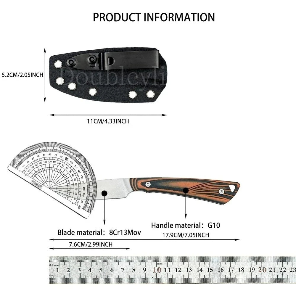 DIY Supplies Outdoor Straight Knife With K Sheath Camping EDC