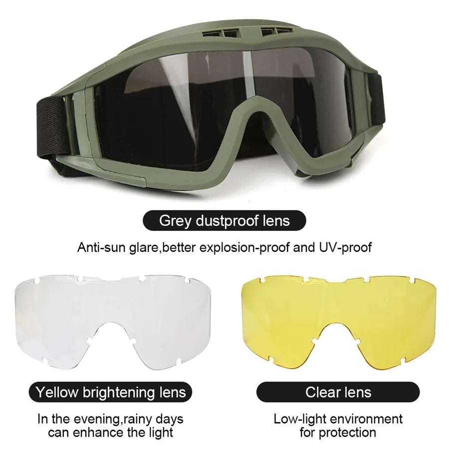 Explosion Proof Tactical Goggles for Airsoft and Paintball