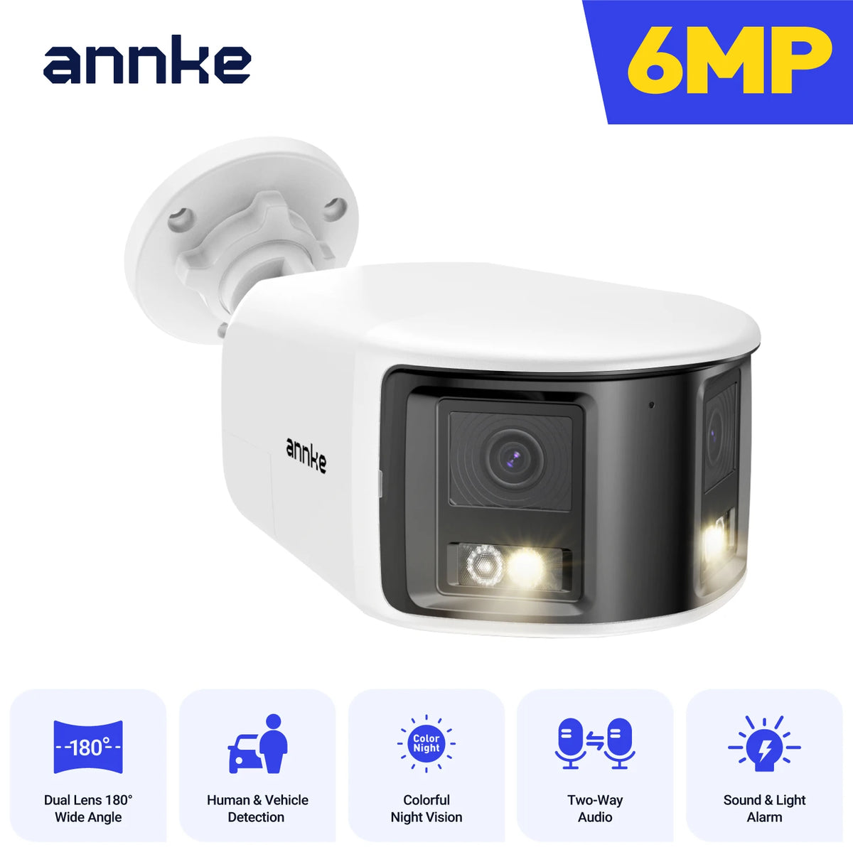 ANNKE Smart Home Dual Lens Outdoor PoE Security Camera