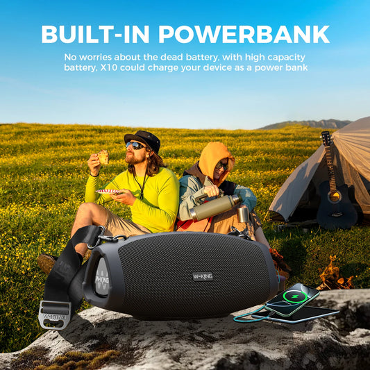 W King X10 Portable Bluetooth Speaker 70W Waterproof Outdoor Boombox