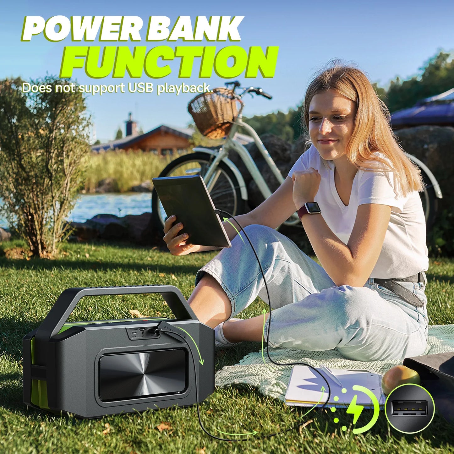 W-King D9-1 Portable Bluetooth Speaker 100W Peak