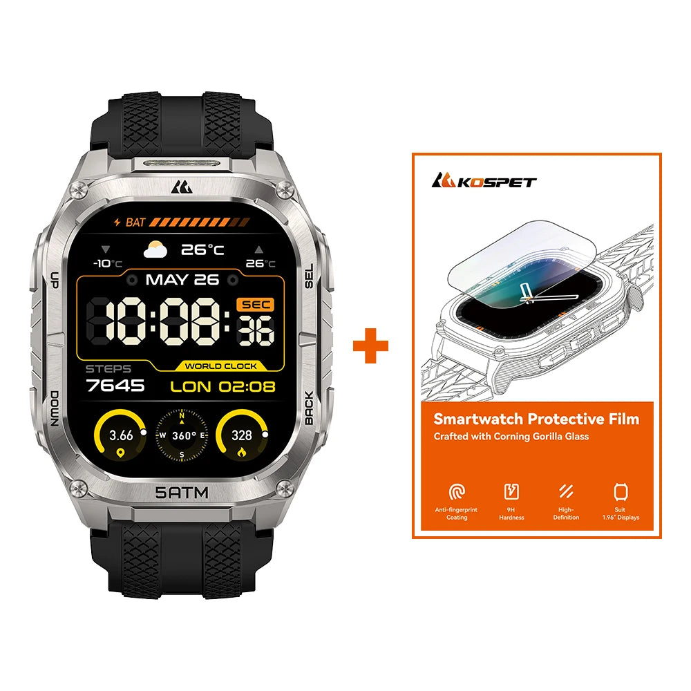 Kospe Tank M4C Advanced GPS Smartwatch For Men Health Tracking