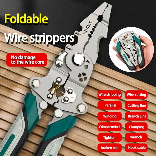 FDDSYB Foldable Wire Stripper And Multifunction Crimping Pliers