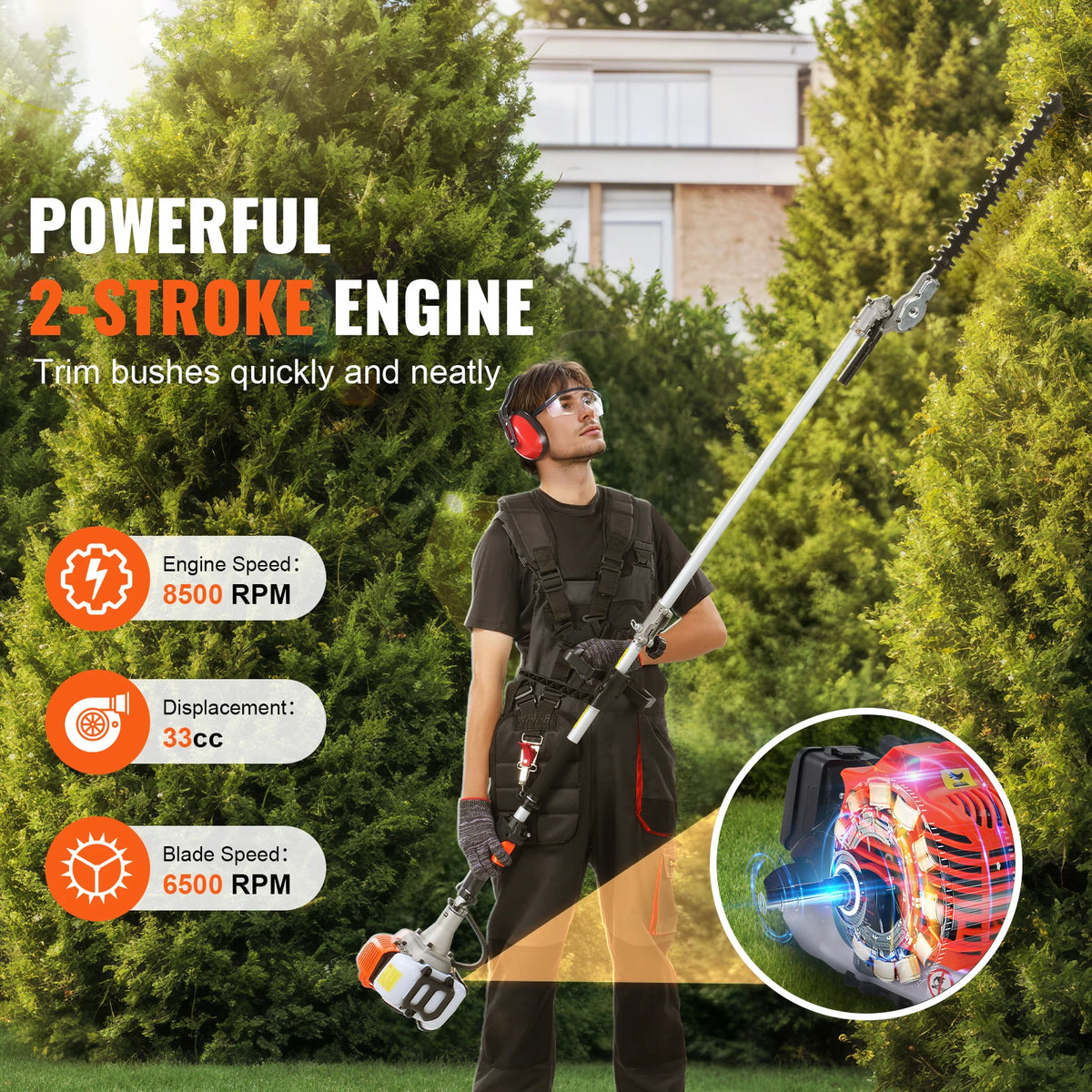 SucceBuy Multi Functional Trimmer For Hedge Weed Brush Tree Care