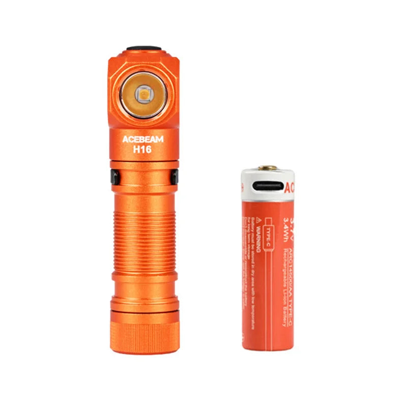 ACEBEAM H16 Lightweight Headlamp 1000 Lumens Right Angle Flashlight