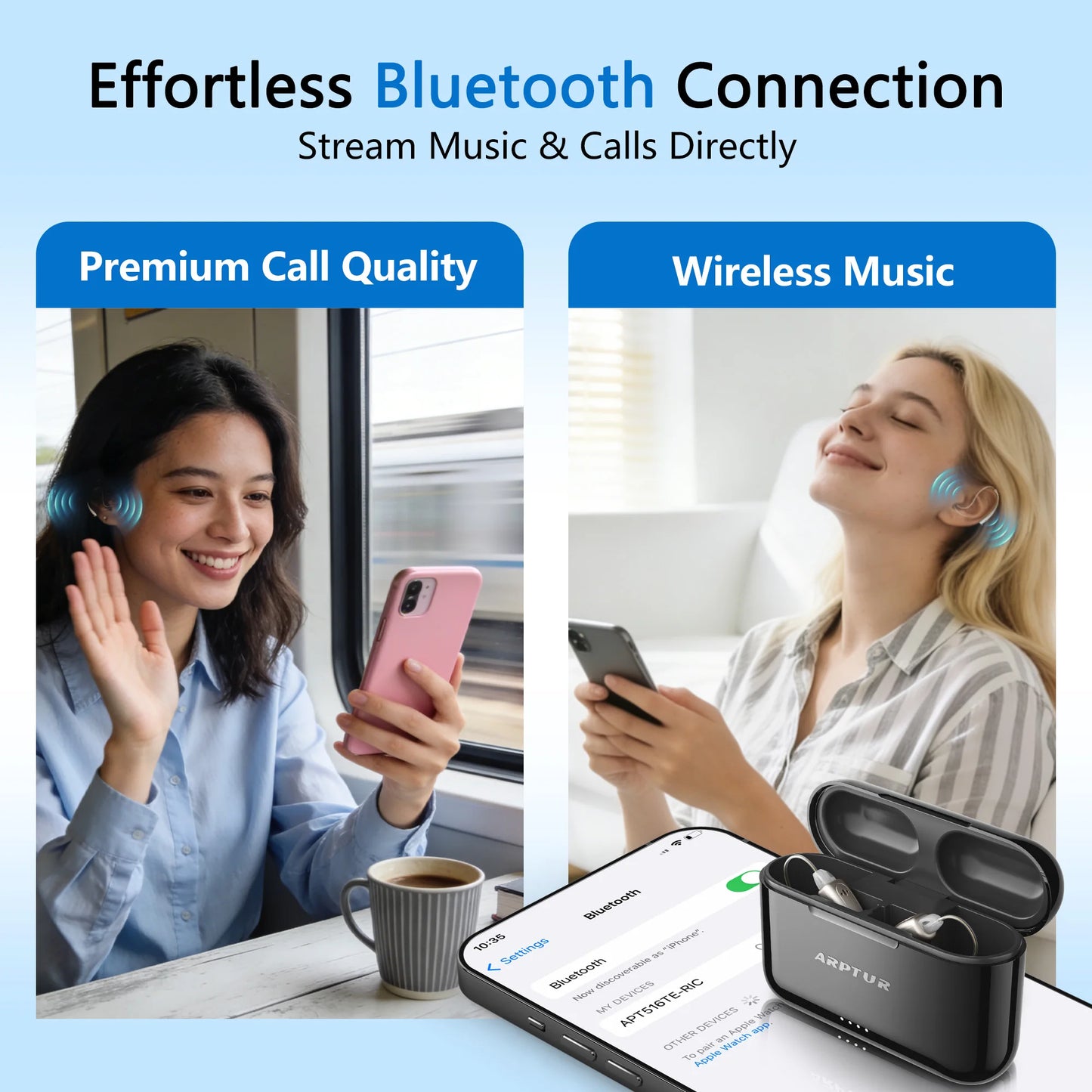 Zepau Rechargeable Hearing Aids For Seniors With Noise Cancelling App Control