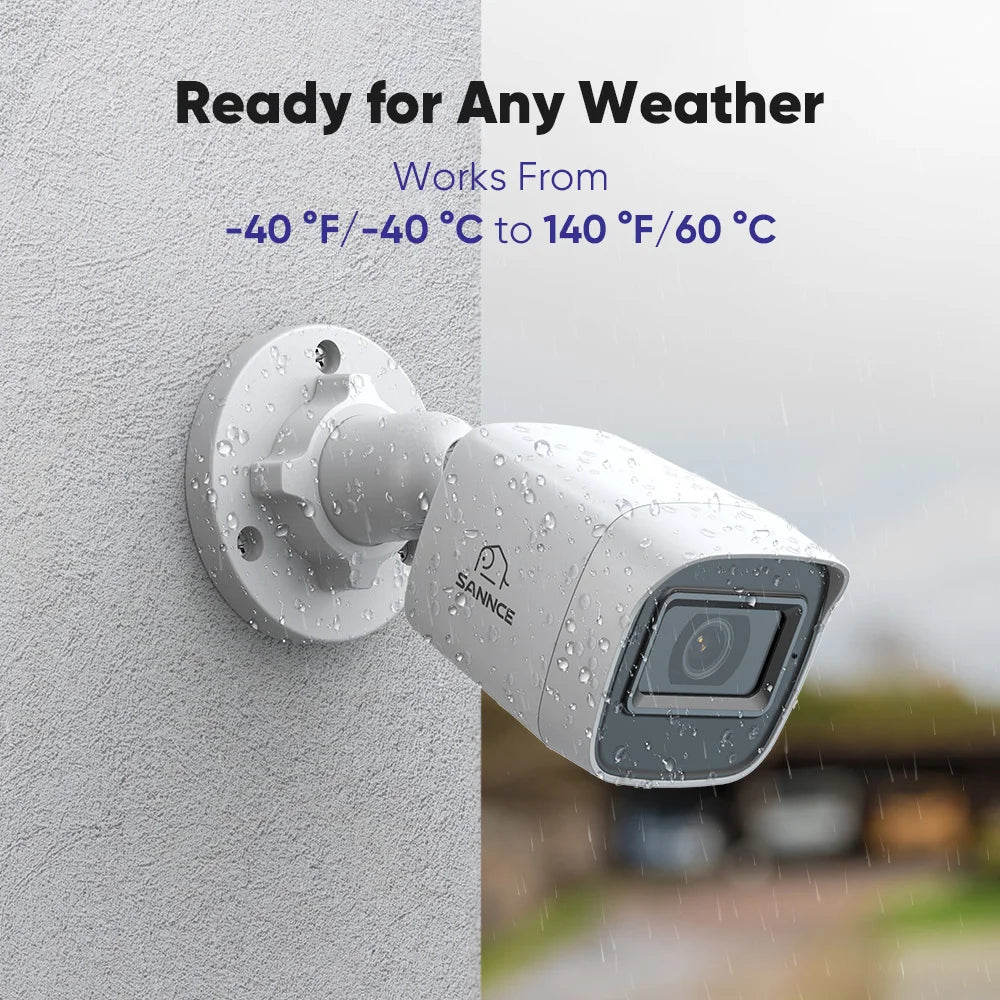 SANNCE 2MP Bullet Security Camera 3.6mm Lens 1080P DVR