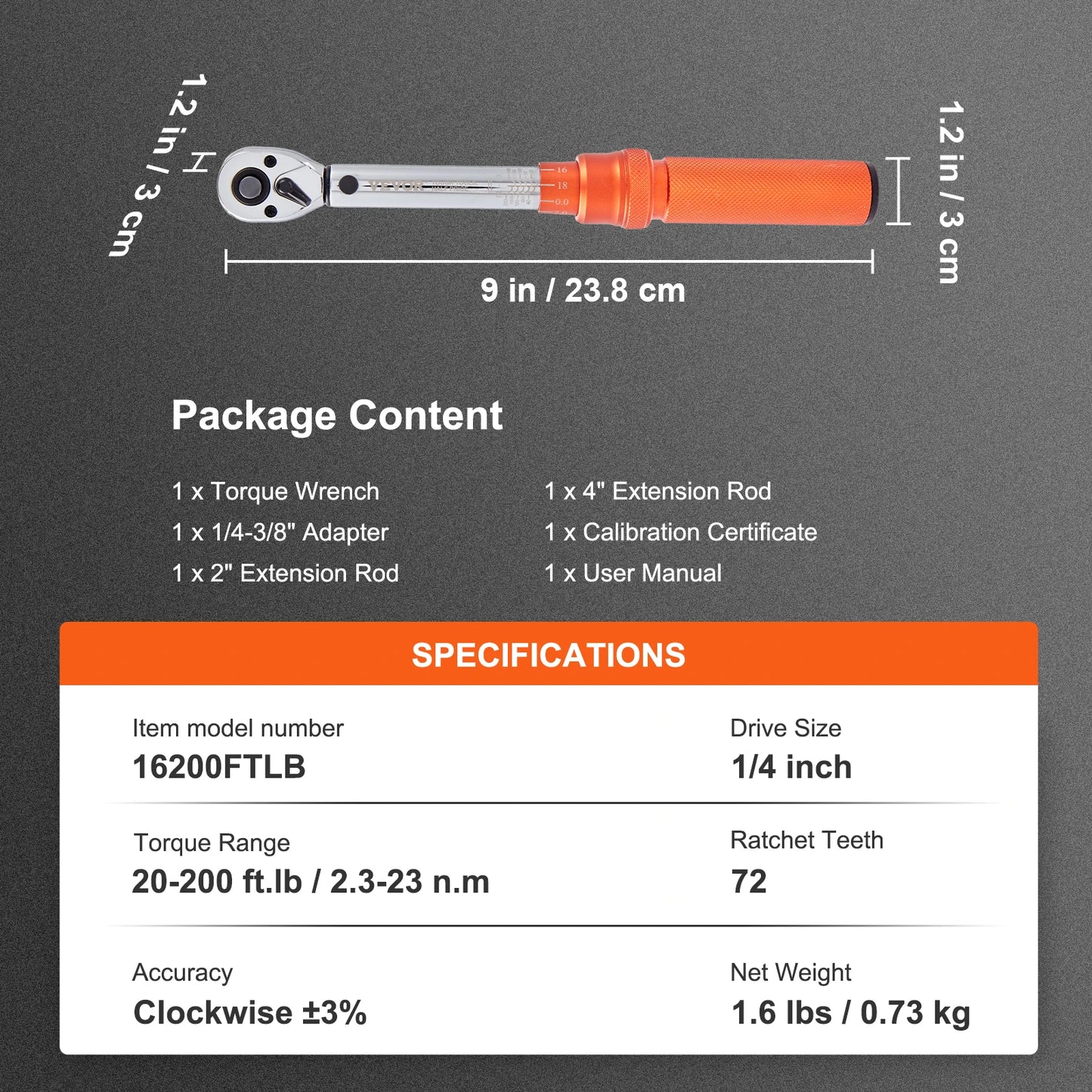 SucceBuy Precision Mechanical Torque Wrench Set