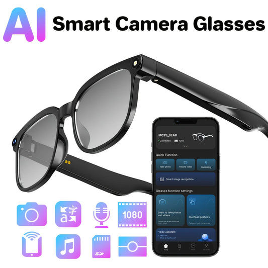 M02 Smart Camera Glasses With Voice Assistant And Translation
