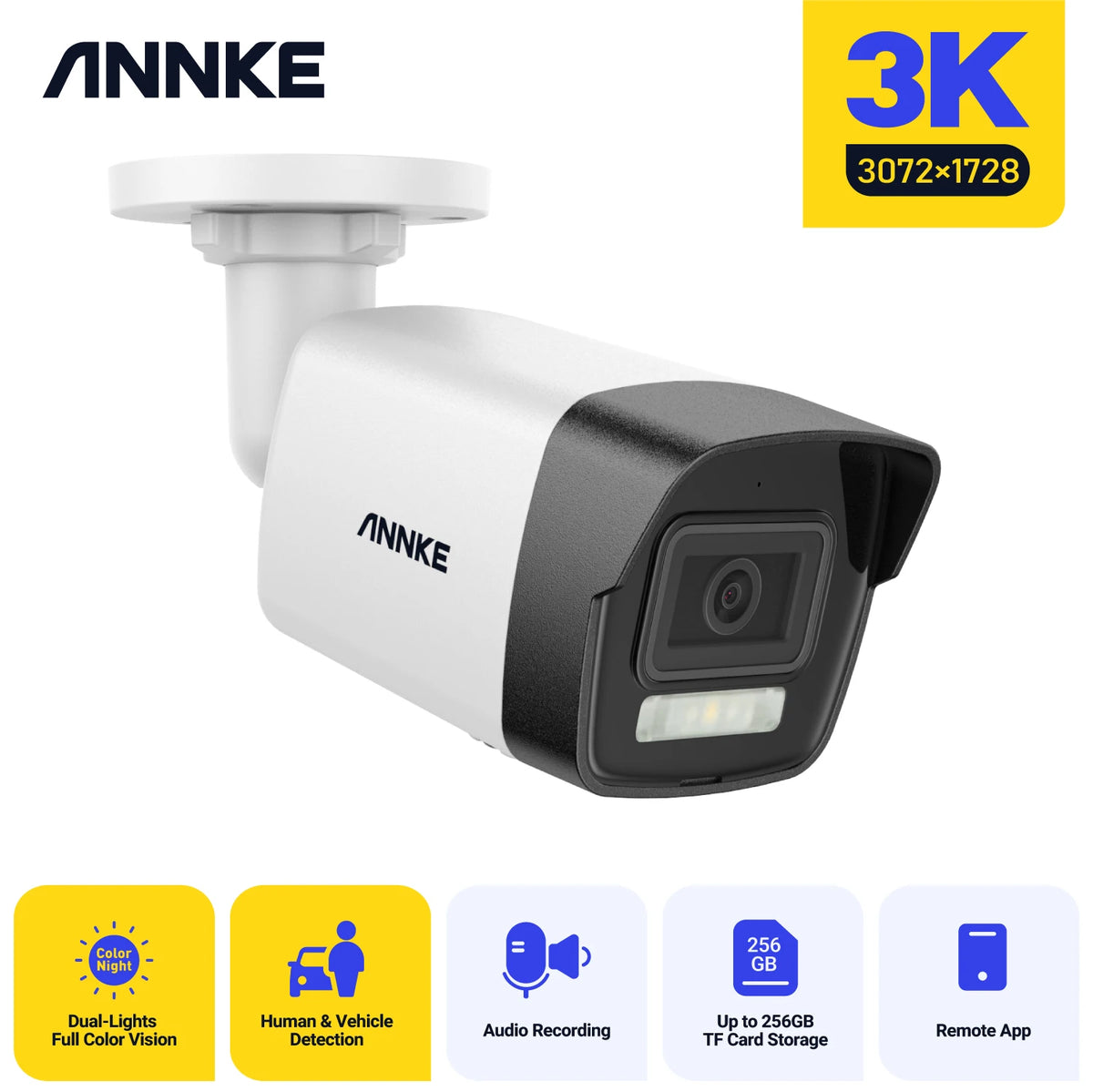 ANNKE Smart Dual Light Outdoor Bullet PoE Security Camera