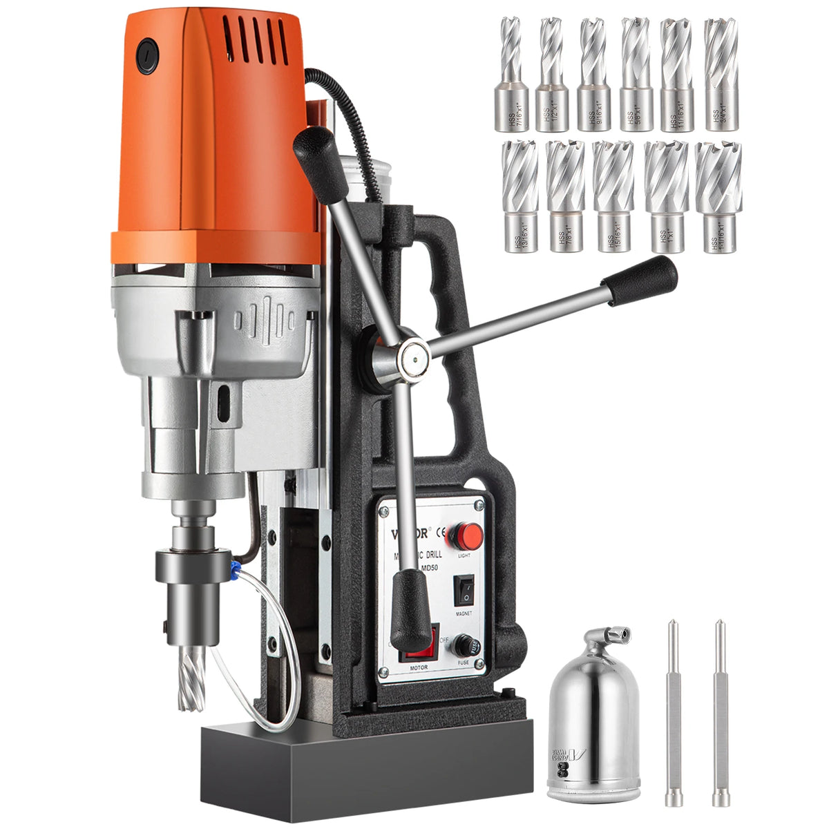 SucceBuy Magnetic Drill Press Kit With Annular Cutter Bits