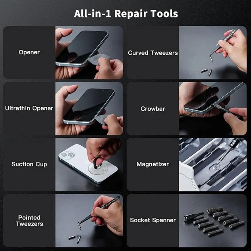 JAKEMY Cordless Electric Precision Screwdriver Set With Magnetic Bits