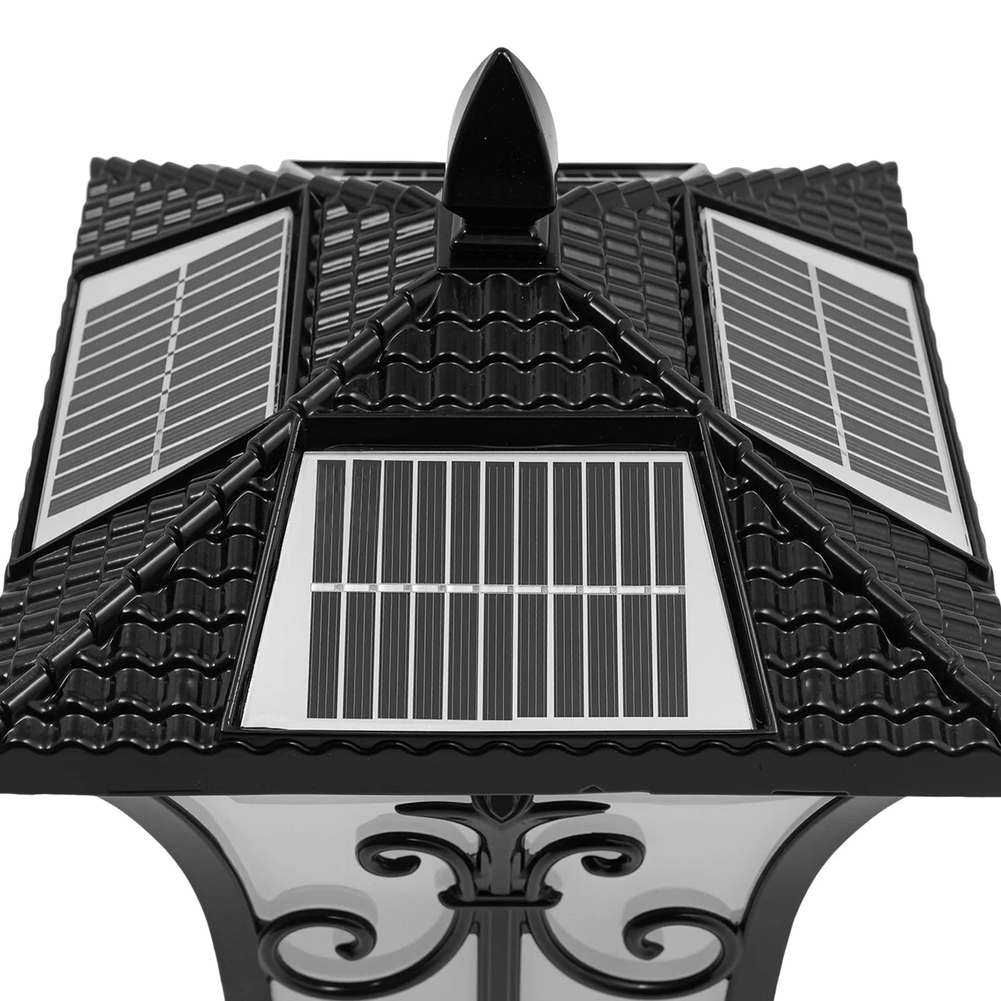 Bymaocar Outdoor Solar Post Light 85-265V Pillar Lamp Remote