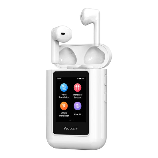 Wooask A8 Translator Earbuds ChatGPT Powered 144 Language Translator