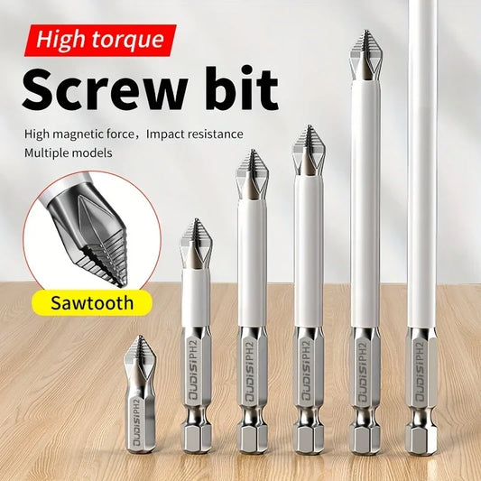 Non-Slip Magnetic Cross Head Screwdriver Set for Electric Screwdrivers