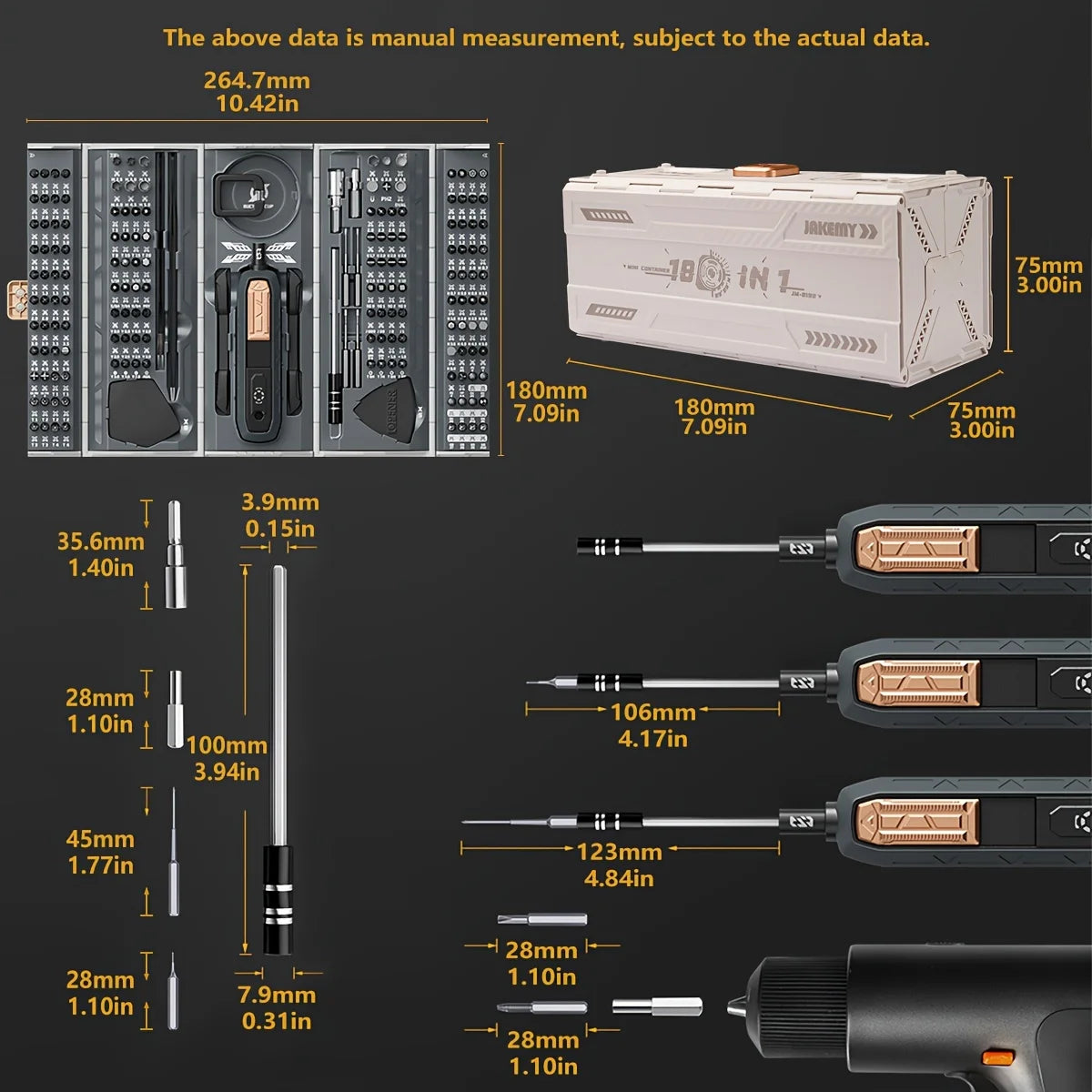 JAKEMY Precision Screwdriver Set With Magnetic Bits For Electronics Repair
