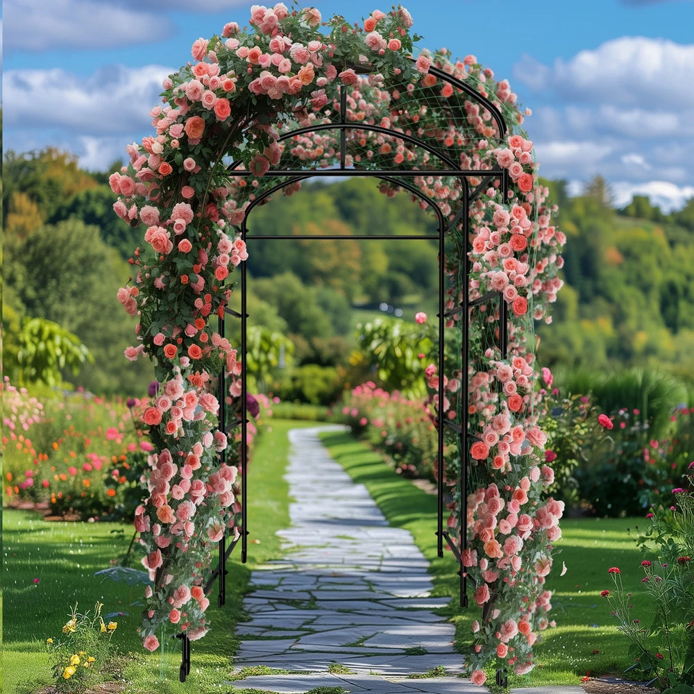 Wisfor U-Shaped Metal Tall Garden Trellis for Climbing Plants