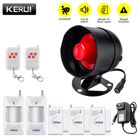 KERUI Wireless Security Alarm Kit With Door And Motion Sensors