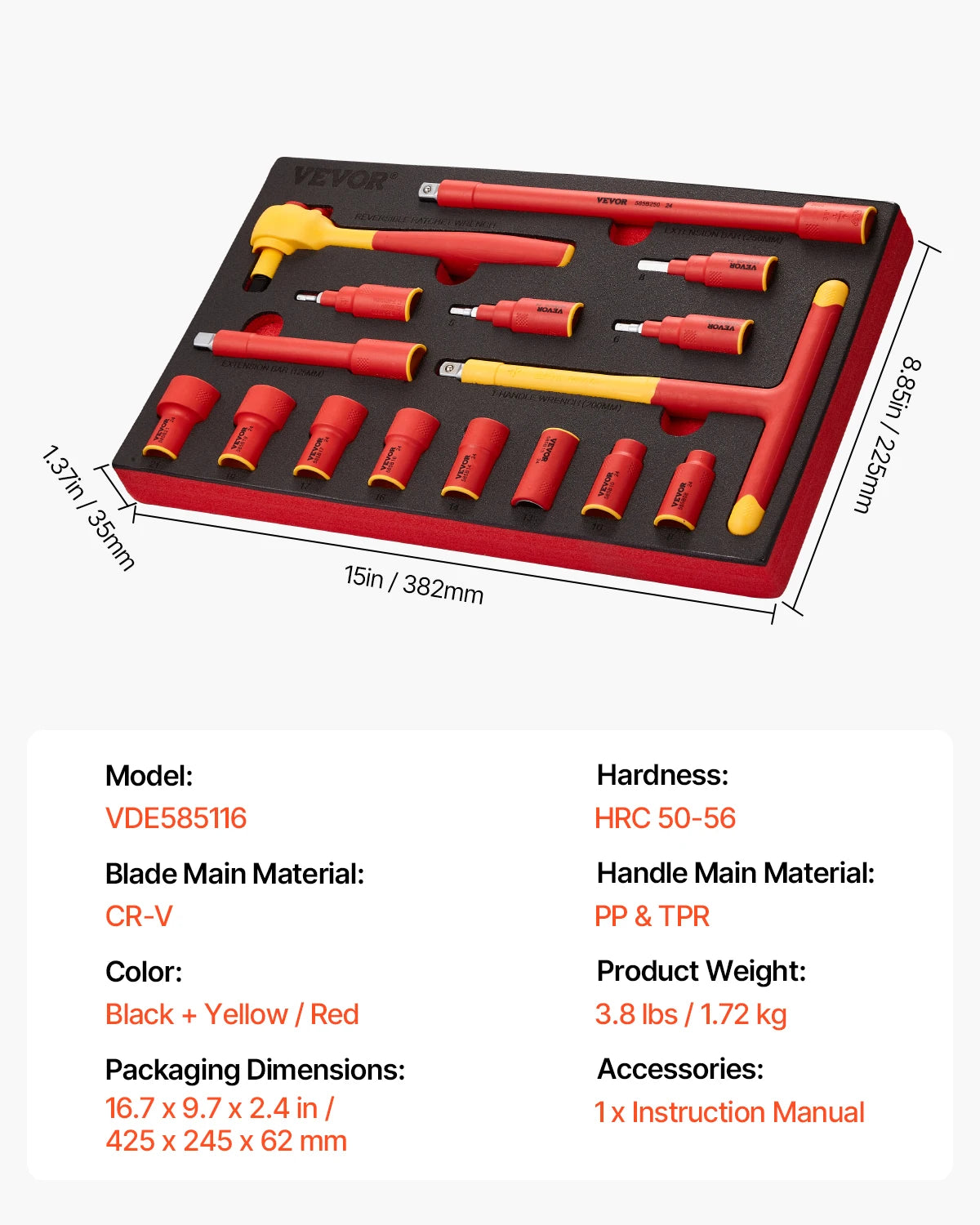 SucceBuy Insulated Screwdriver Set Professional Electrician Tools