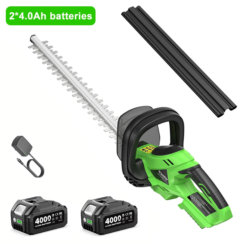 TaskStar Cordless Brushless Hedge Trimmer with Double Edge Blade