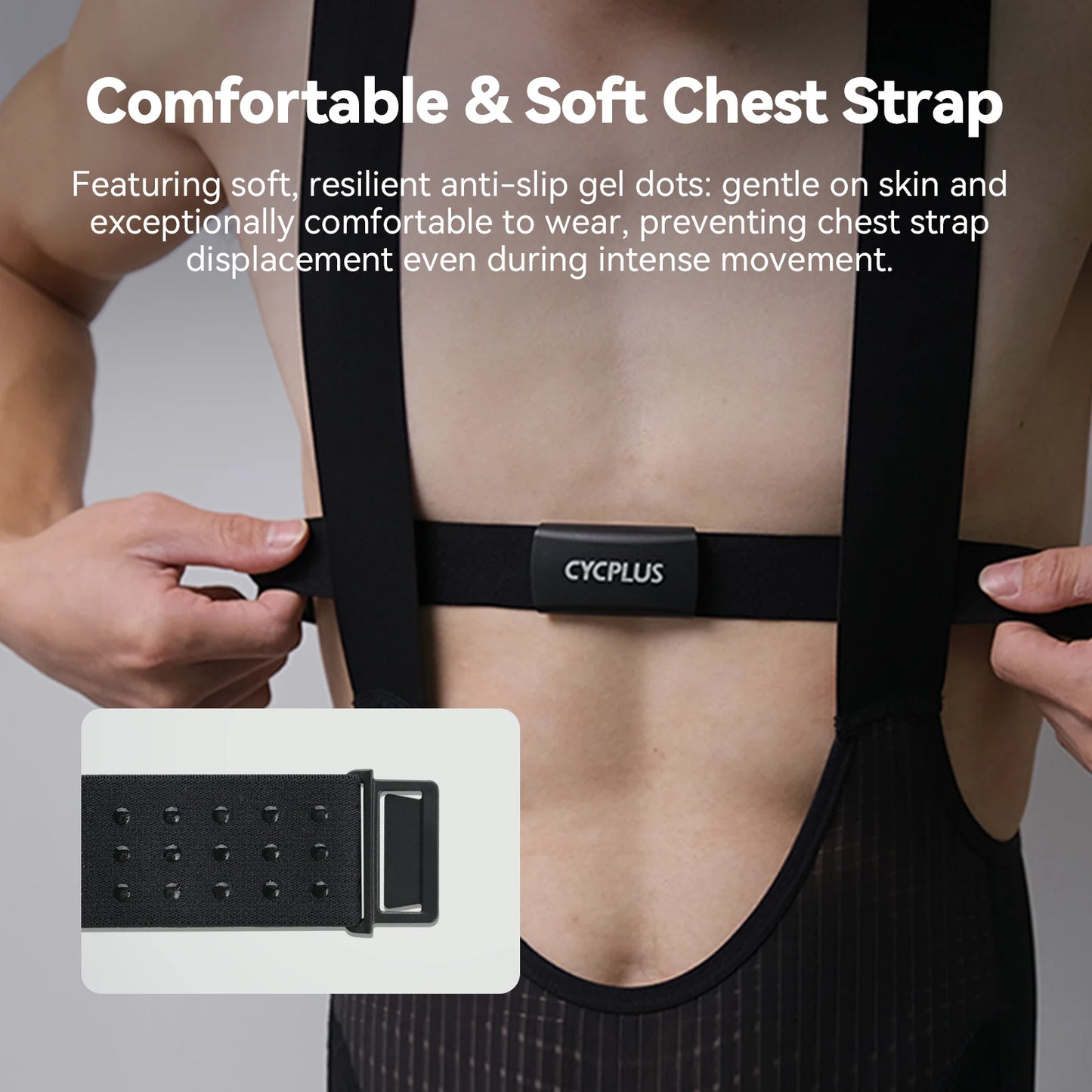CYCPLUS H2 Heart Rate Monitor Chest Strap Battery BLE ANT