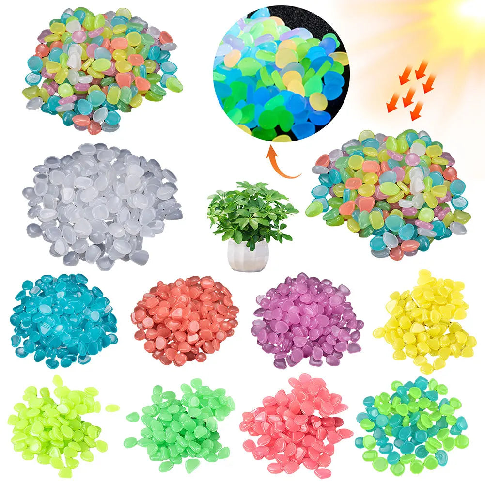 APWIKOGER Glow In The Dark Garden Pebbles For Yard Pathways