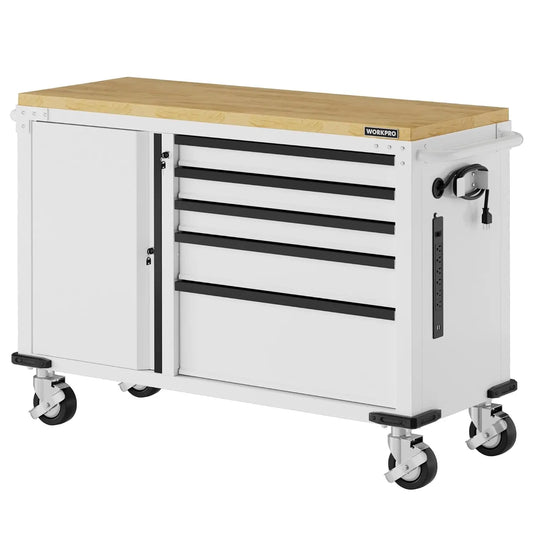 Rolling Tool Chest With 5 Drawer And Door Locking System