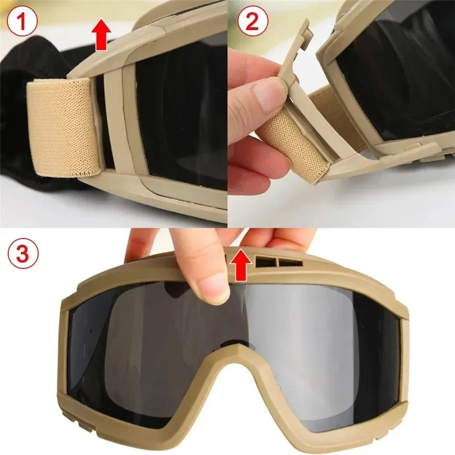 Explosion Proof Tactical Goggles for Airsoft and Paintball
