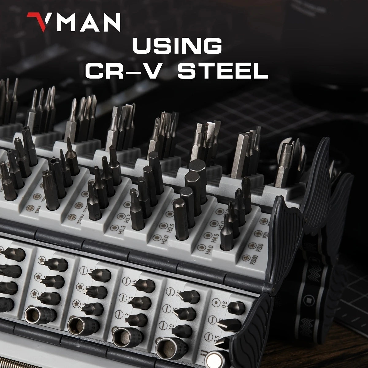 VMAN 128-In-1 Precision Screwdriver Set Magnetic Repair Tool Kit