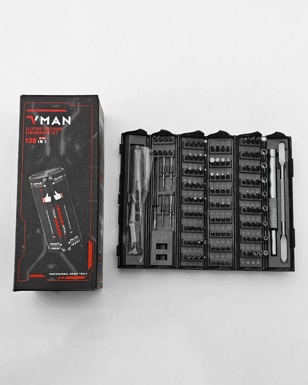 VMAN 138-in-1 Magnetic Bit Precision Electric Screwdriver Set