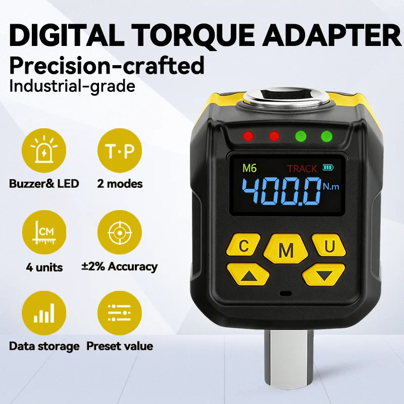 Waxtron Digital Torque Wrench Adapter 6-400 Nm 1/2 1/4 3/8 Drive