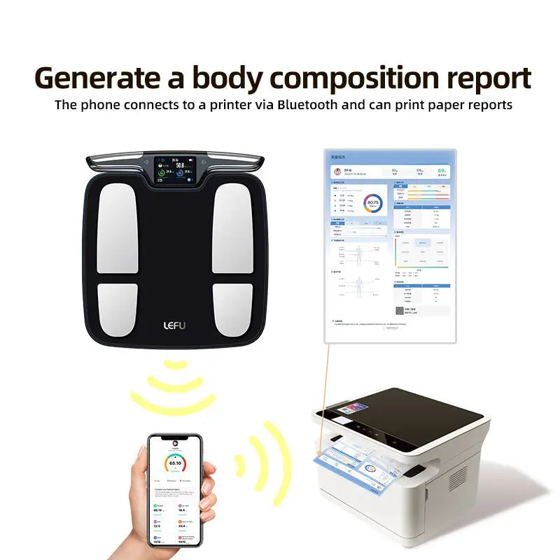 Smart Scale 8 Electrodes Digital Body Monitor TFT Display FSA