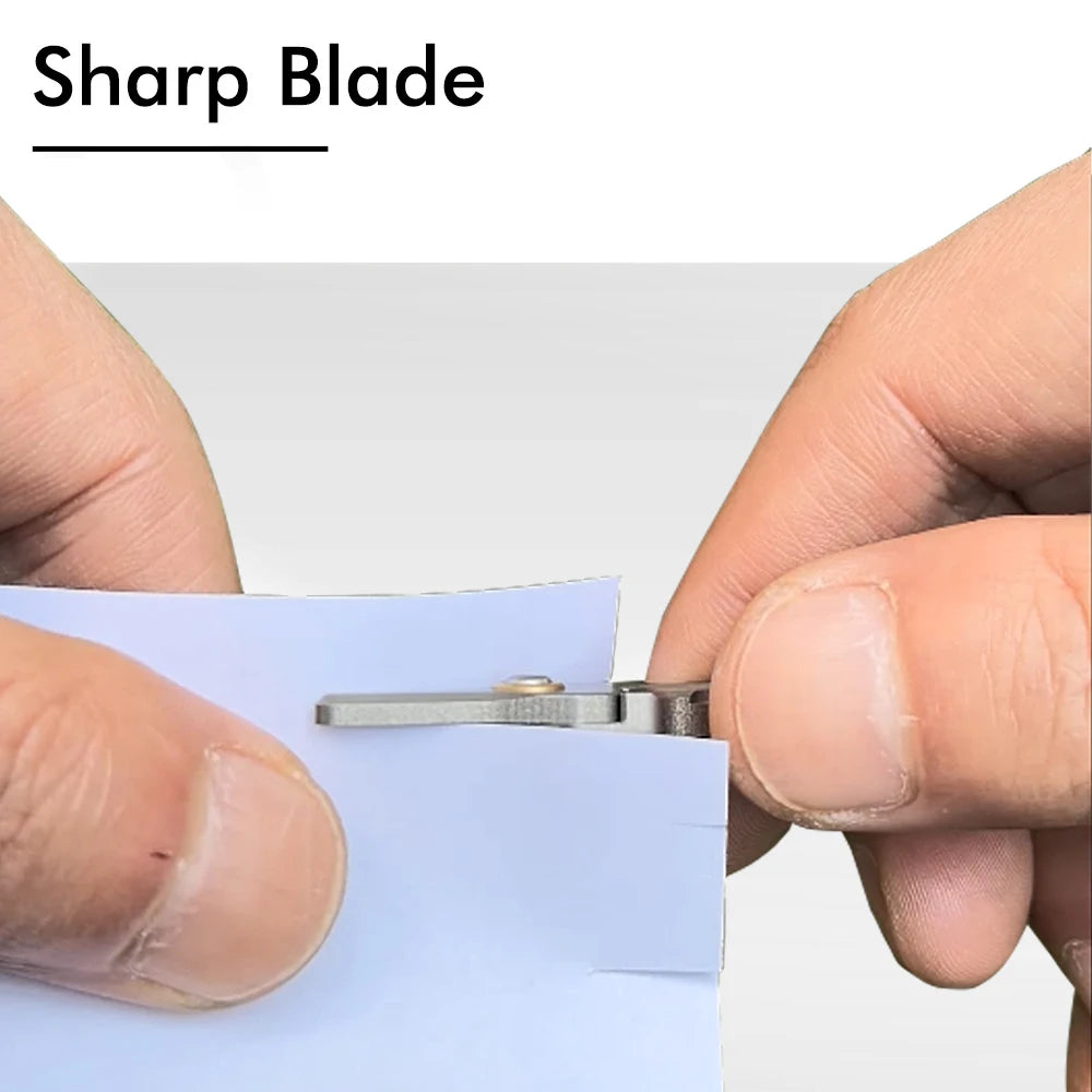 Titanium Alloy Mini Scissors Nose Hair Trimmer Keychain